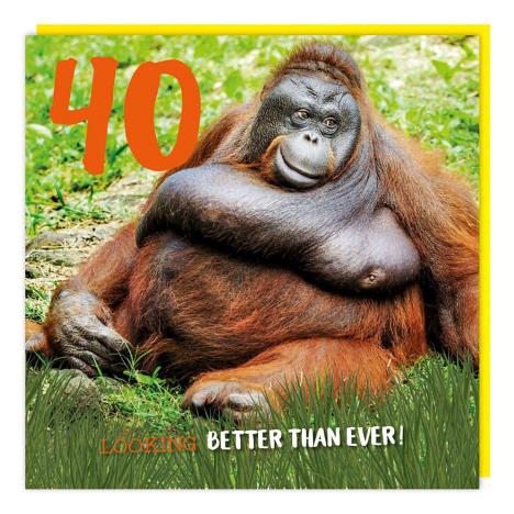 Orangutan 40th Birthday Card £2.85